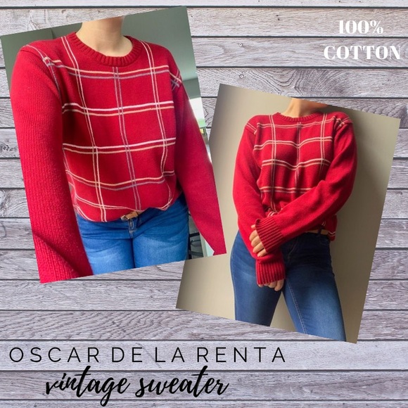 Oscar de la Renta Sweaters - Vintage Oscar de la Renta Sweater 100% Cotton